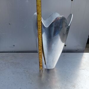 Cast aluminum vase in great shape,